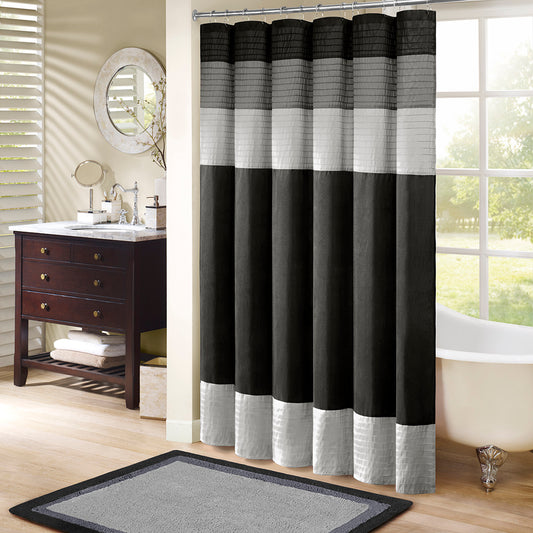 Lucvara Faux Silk Shower Curtain, Elegant Bathroom Decor, Waterproof and Stylish, Multiple Sizes and Colors Available
