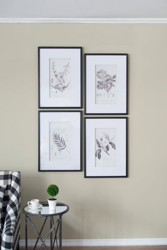 Lucvara Set of 4 Botanical Wall Art Prints, Modern Home Decor for Living Room, Dining Room, Bedroom, or Hallway, 20" x 28"