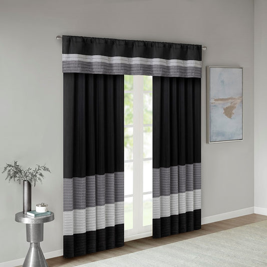Lucvara Pintuck Curtain Panel, Polyoni Fabric – Elegant Window Drapery (1 Panel Only)