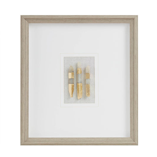 Lucvara Natural Agate Wall Art – Off-White Double Mat Shadow Box Décor for Living Room, Bedroom & Office