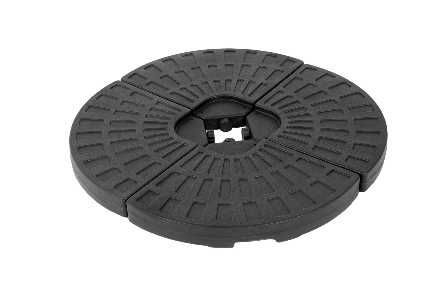 Lucvara 4-Piece Umbrella Base Weight Plates – Fillable with Water or Sand, Durable PE Plastic, Detachable Design for Cantilever Offset Patio Umbrellas