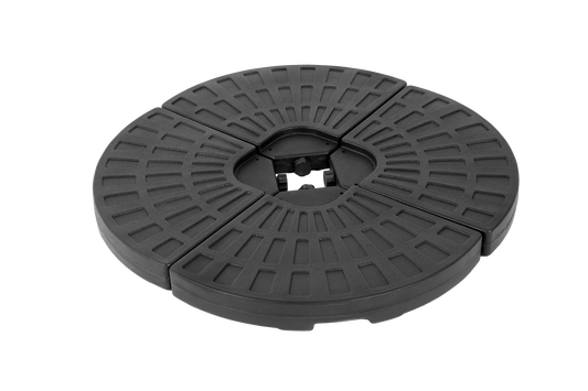 Lucvara 4-Piece Umbrella Base Weight Plates – Fillable with Water or Sand, Durable PE Plastic, Detachable Design for Cantilever Offset Patio Umbrellas