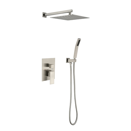 Lucvara 12-Inch Wall Mounted Rain Shower System – Luxury Bathroom Shower Head