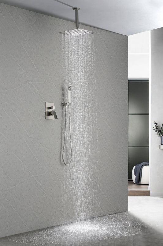 Lucvara 12" Wall-Mounted Rain Shower Head System – Luxury Bathroom Shower Fixture, High-Pressure & Modern Design