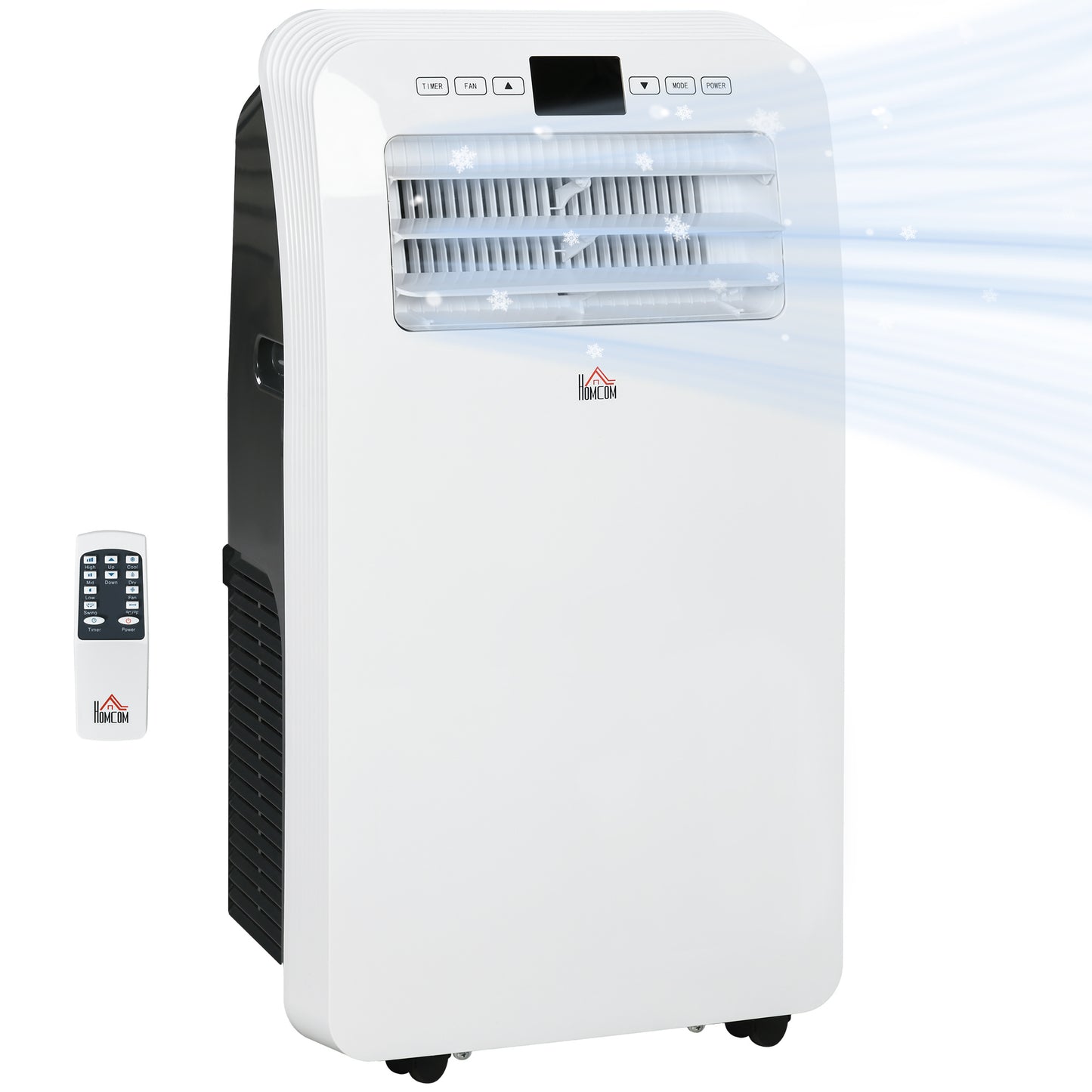 Lucvara 12000 BTU Portable Air Conditioner for Rooms up to 550 Sq. Ft. – 3-in-1 AC Unit with Cooling, Dehumidifier, Fan, Remote Control, 24H Timer, Window Installation Kit