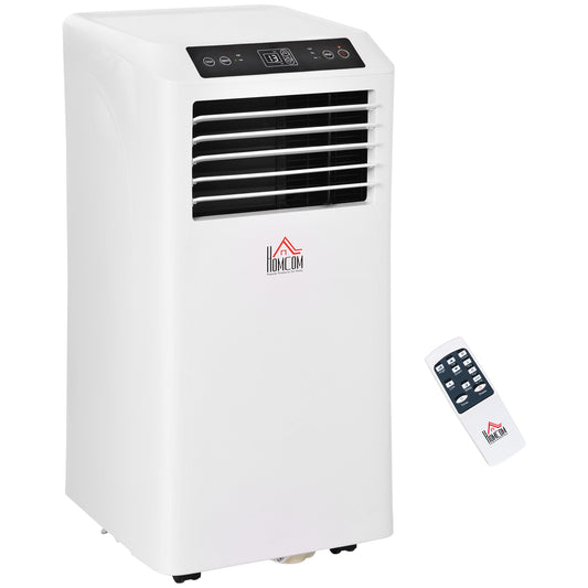 Lucvara 8000 BTU Portable Air Conditioner with Cooling, Dehumidifier, and Ventilation – Remote Control, 24-Hour Timer, Portable AC Unit for Bedroom, Living Room, Home Office, White